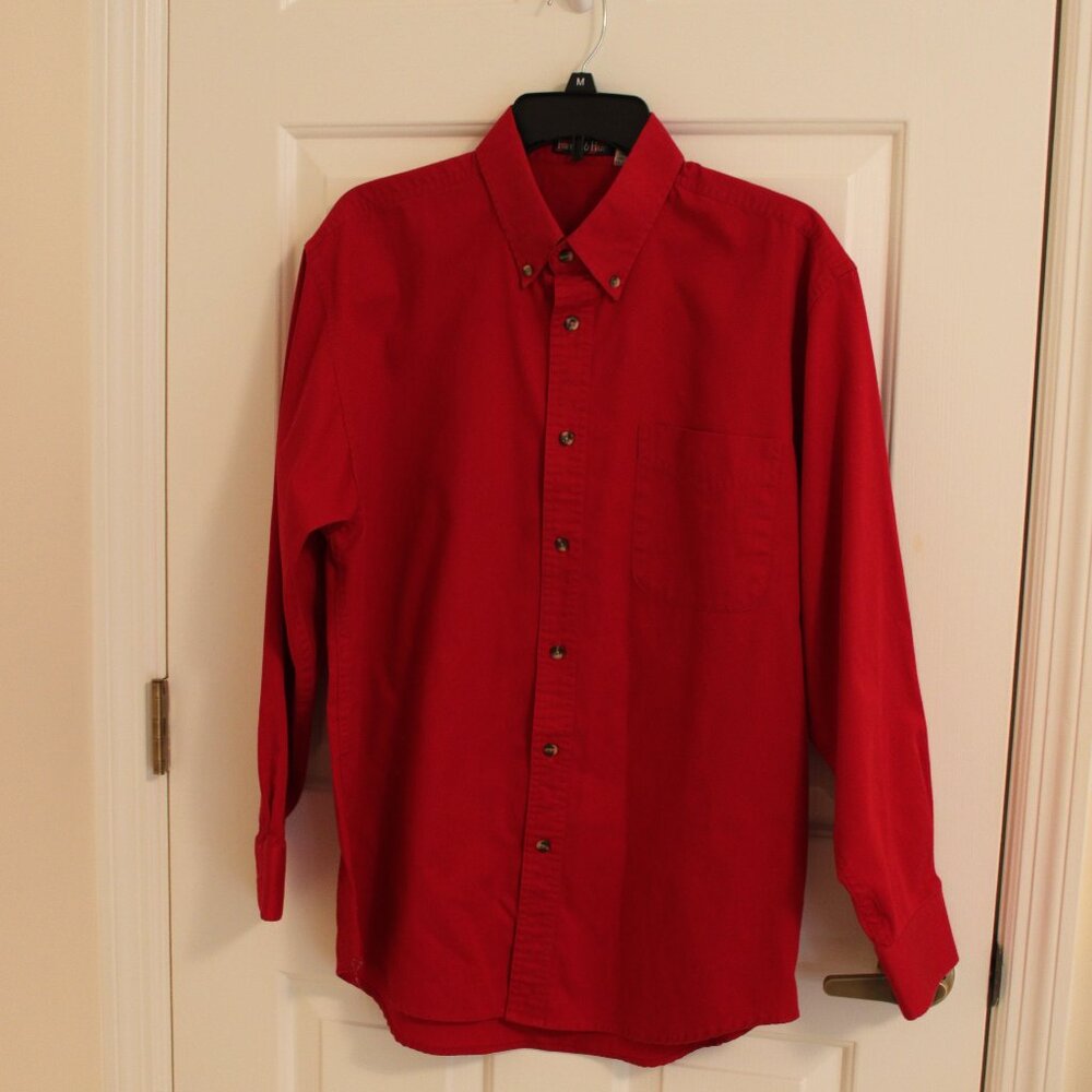 4th of July Red Forest & Hue Men's long sleeve shirt, M